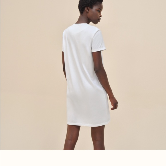 Hermes White Graphic T-Shirt Dress - Picture 2 of 6
